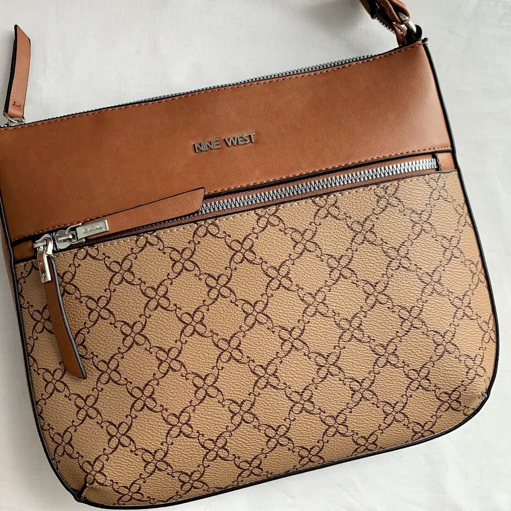 Vintage 9 West Vegan Crossbody Bag Purse Shoulder Bag